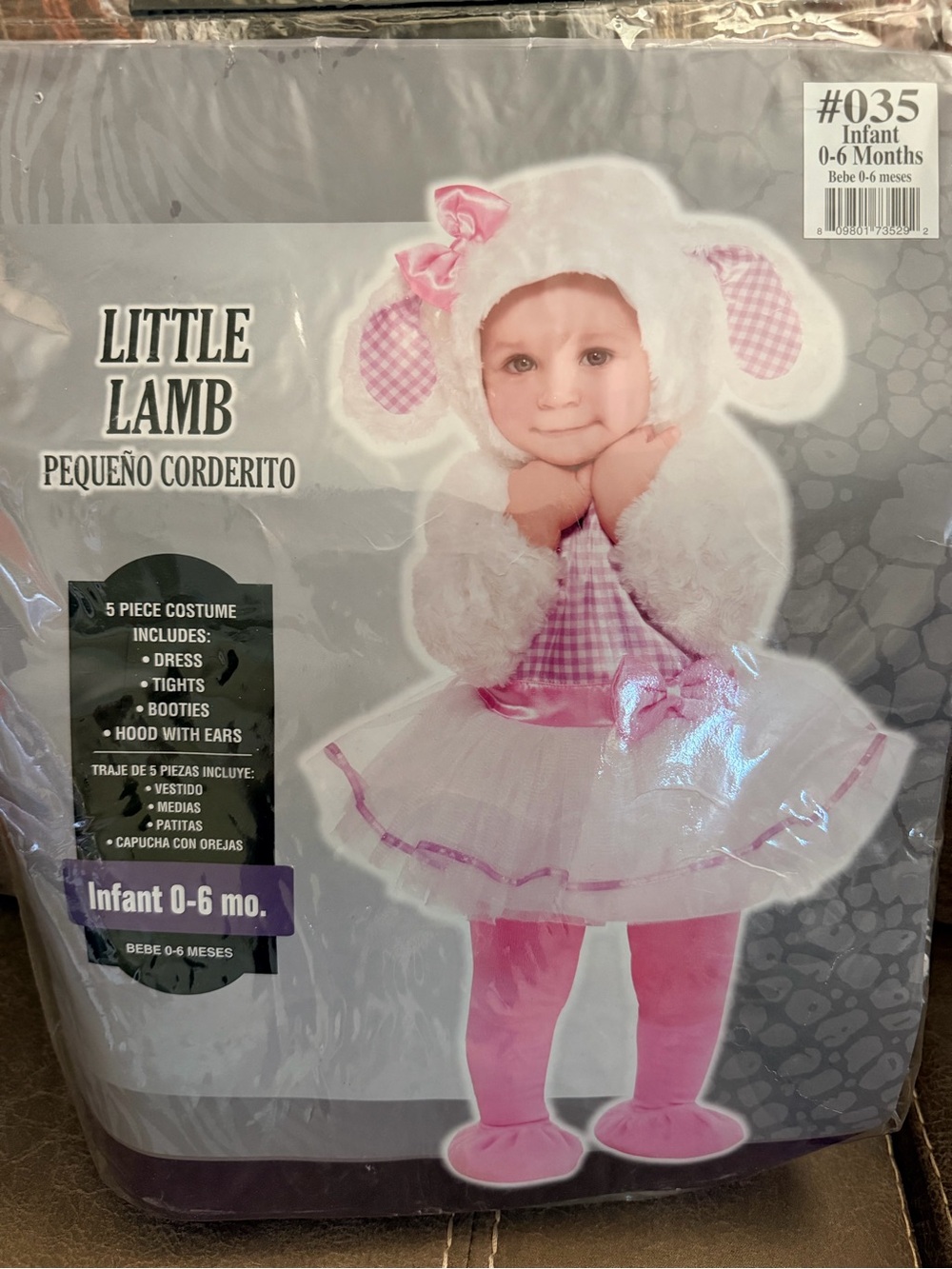Infant little lamb Costume - (0-6 Months)